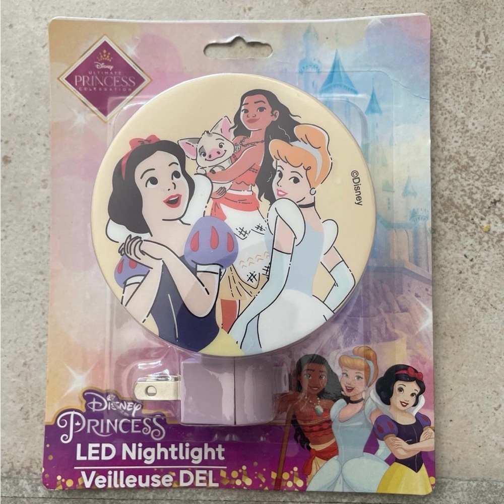 Disney Princess LED Nightlight - Pastel Yellow, Pink, Blue